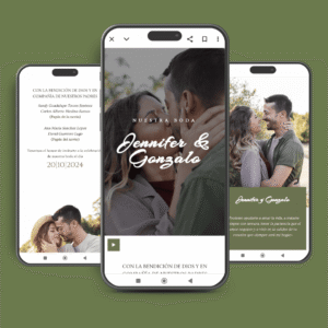 Invitación Web Interactiva de Boda – Diseño Elegante Verde Olivo
